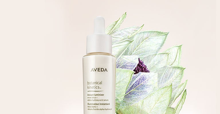 botanical kinetics instant luminizer gently exfoliates skin, boosts brightness and even tones.