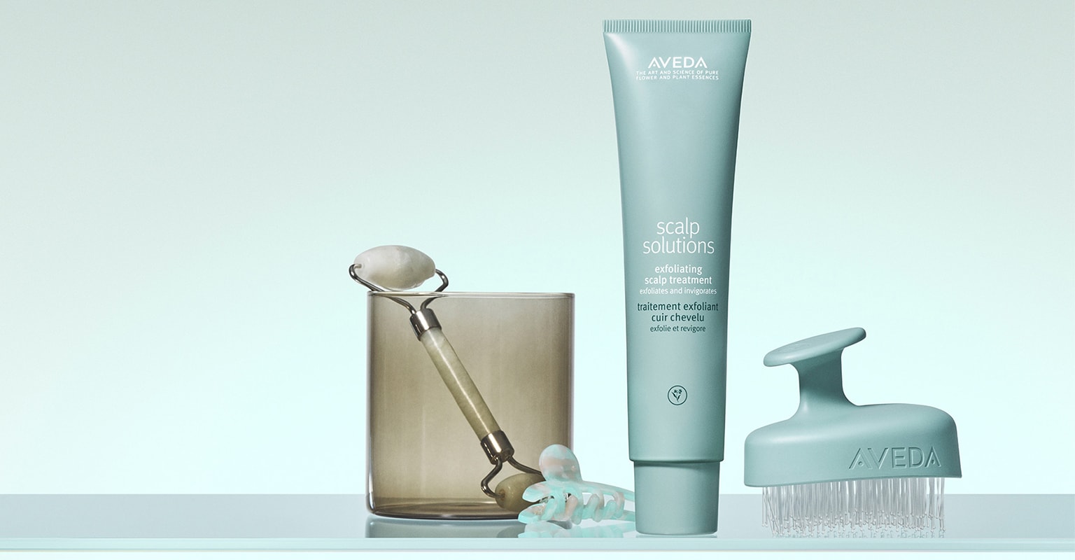 Shop Aveda's scalp solutions exfoliating scalp treatment instantly reduces scalp oil by 76%