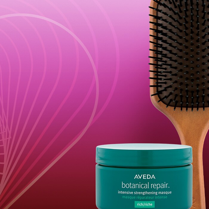Strengthen and build bonds for deep repair with botanical repair maque rich & our wooden paddle brush. 